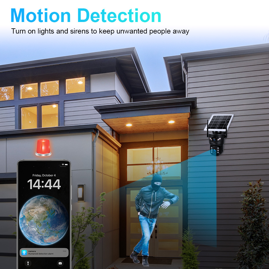 KERUI 6MP 4G SIM WiFi Solar Ca - Home Security No Wifi Needed review and price