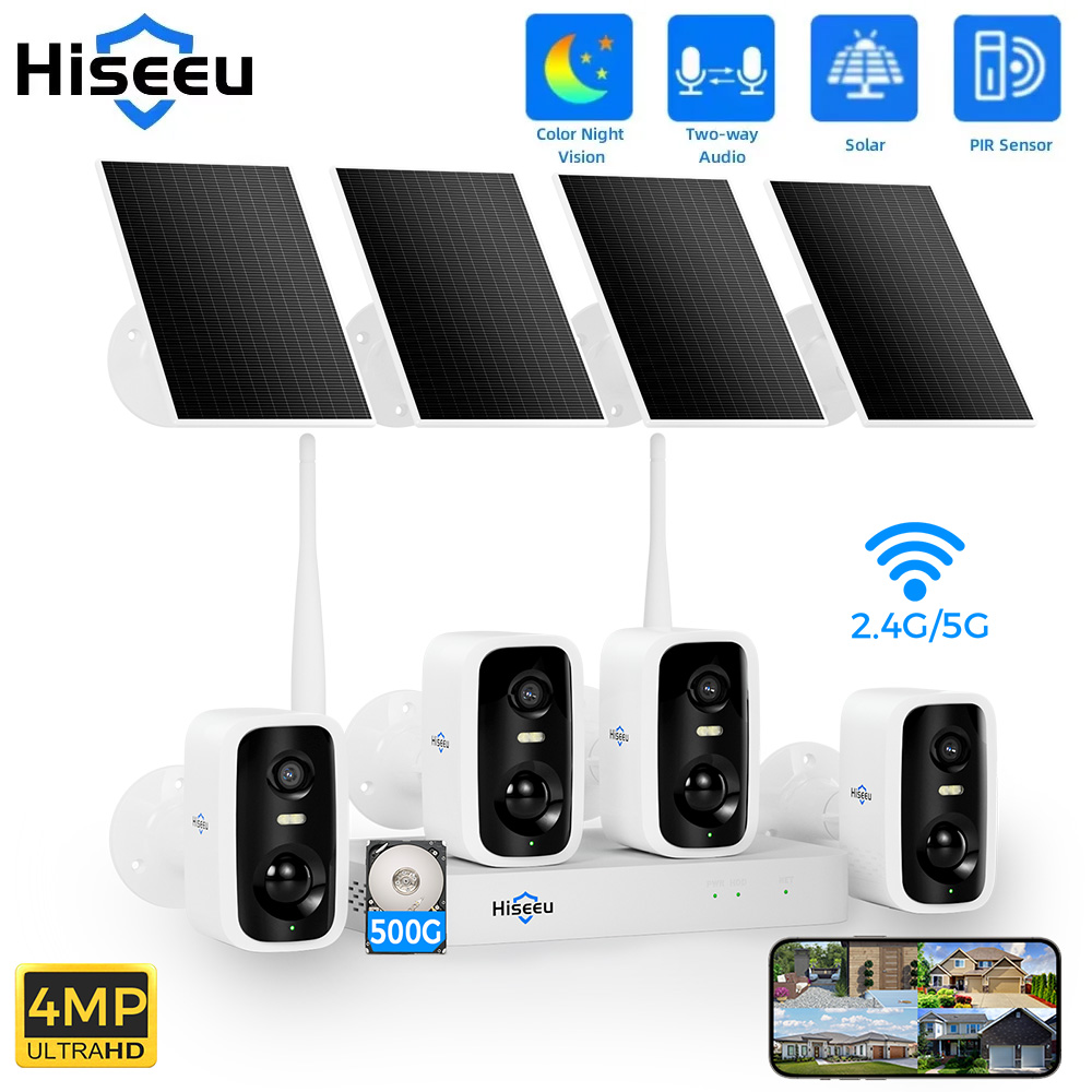 Hiseeu 10CH NVR 4MP WiFi Solar - Home Security Premium review and price